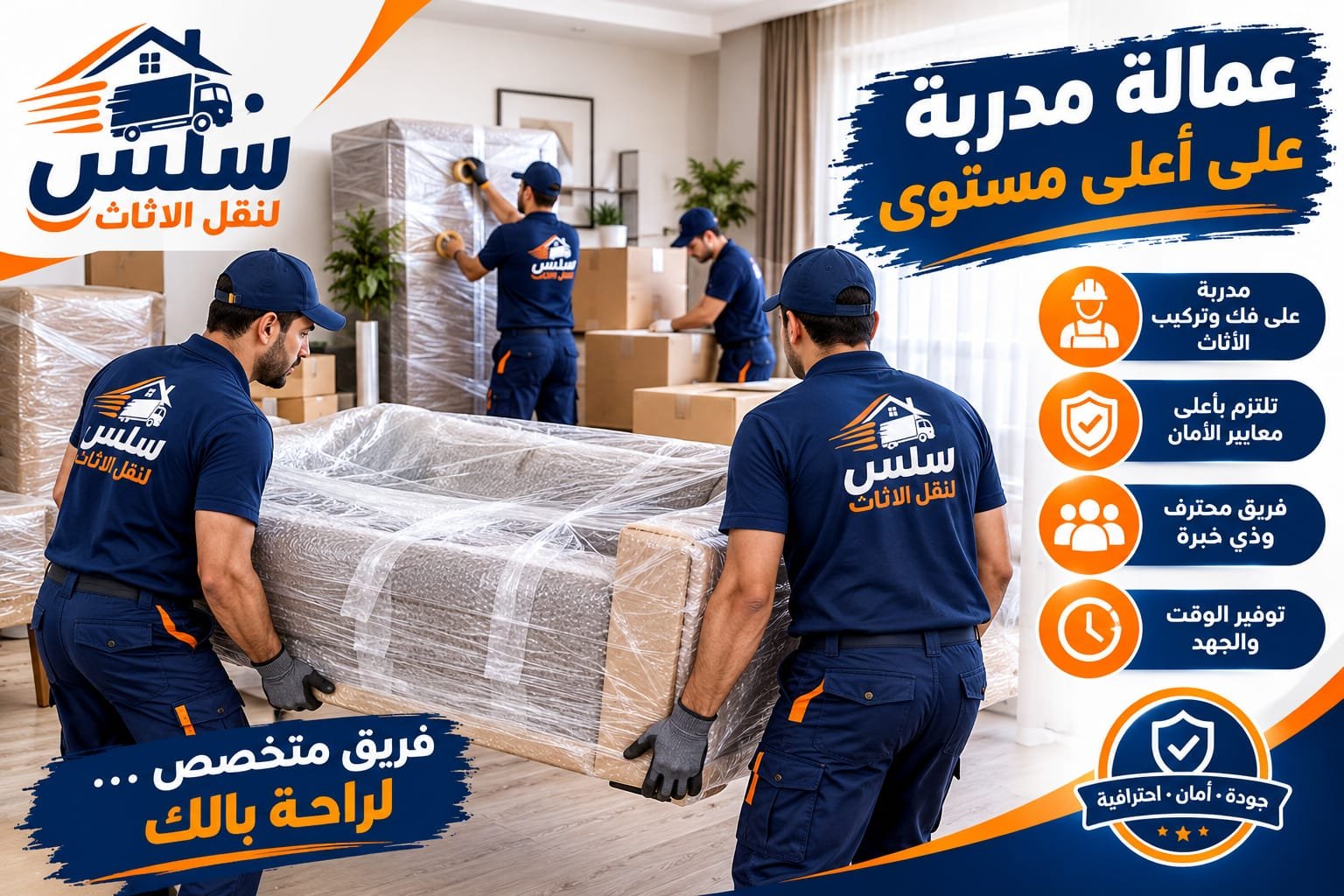 عمالة مدربة وفنيين فك وتركيب